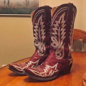 Old Gringo Nevada Heavy Stitch Maroon Size 8